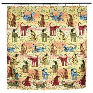 NEW Festival Pets Shower Curtain & Hand Towel